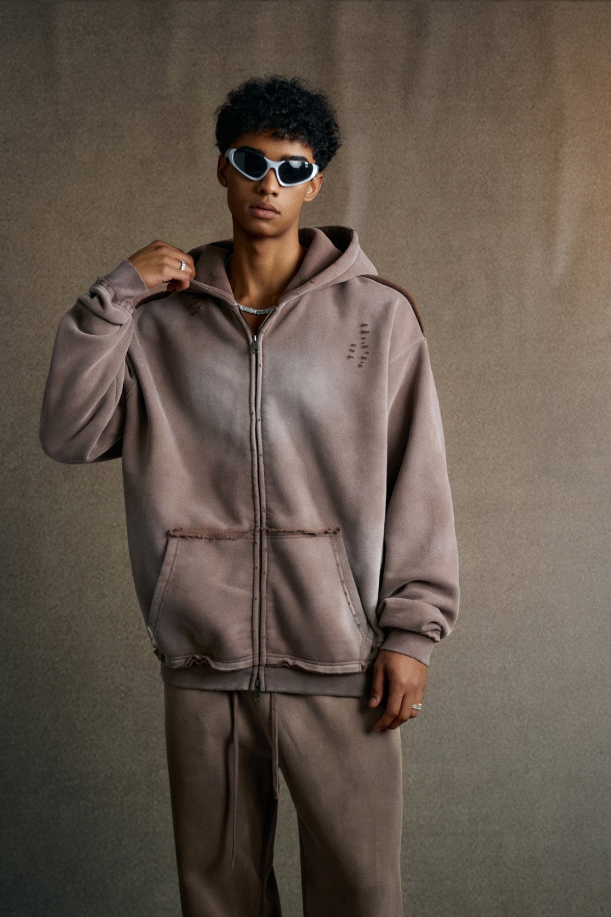 Initial Fragment Zip Hoodie