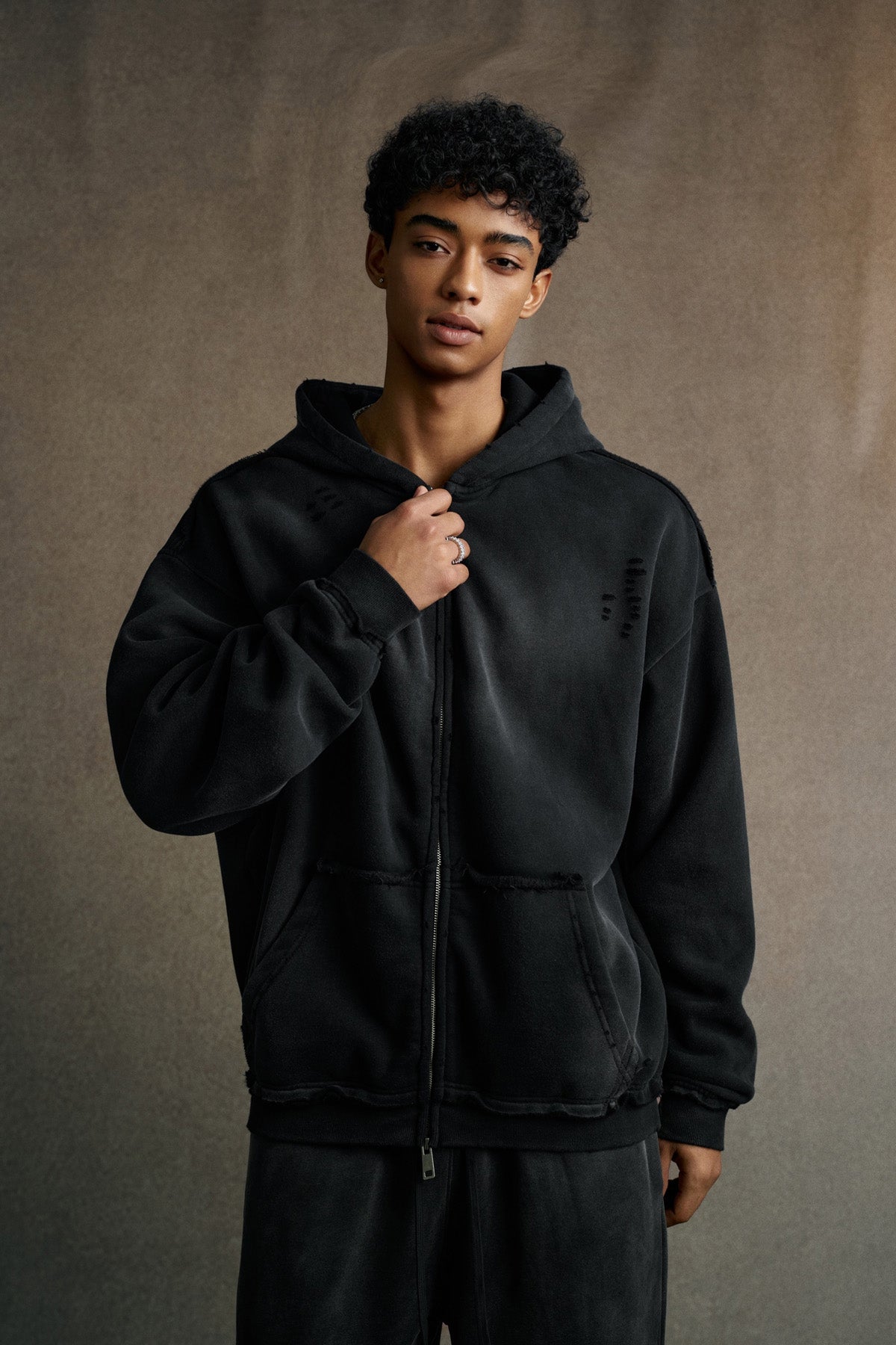 Initial Fragment Zip Hoodie