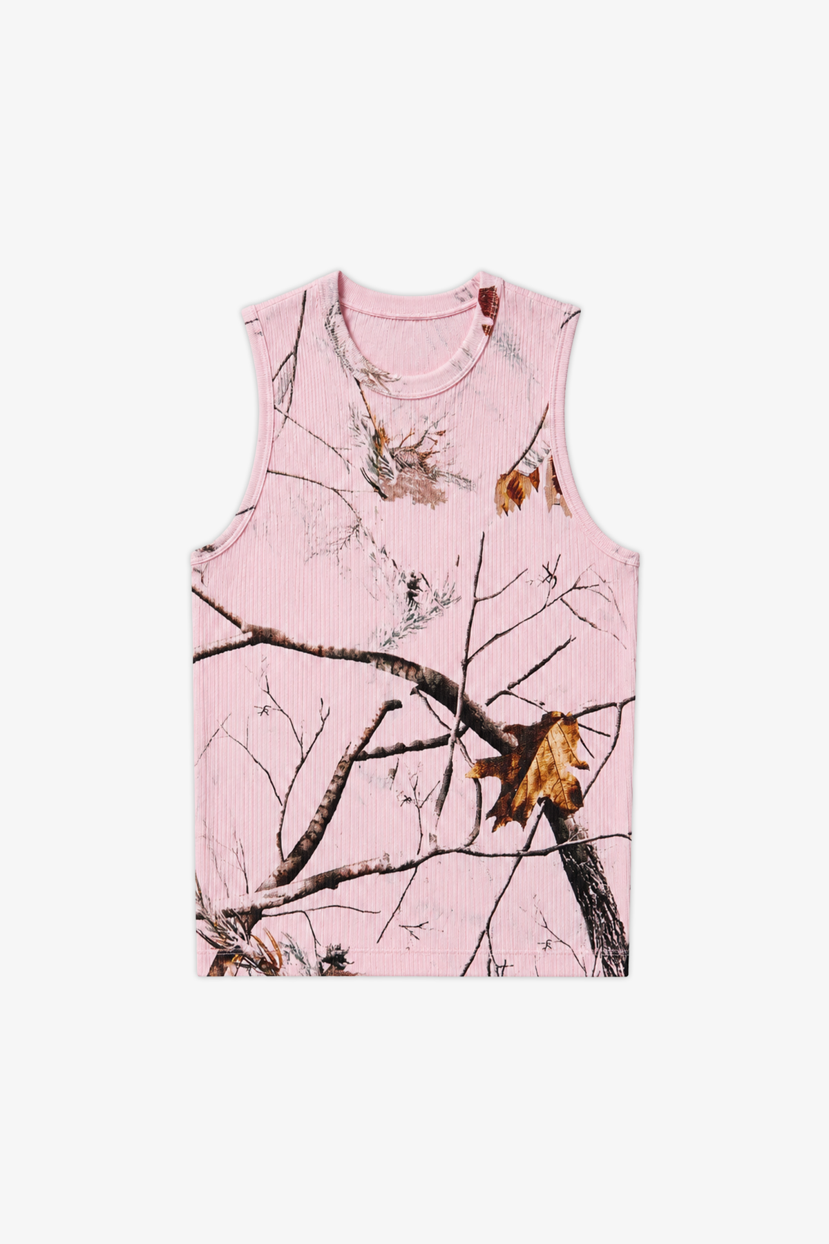 Pink Camo Ribbed Tank